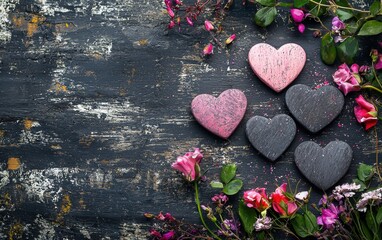 Saint Valentines Day and 8 march womans day festive holiday background