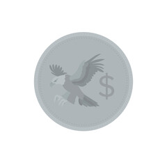 coin money vector finance bank silver emoji illustration dollar