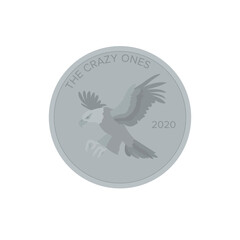 coin money vector finance bank silver emoji illustration