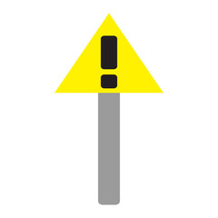 Yellow dangerous mark vector icon