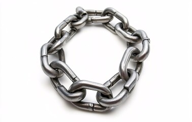 Obraz premium silver bracelet isolated on white