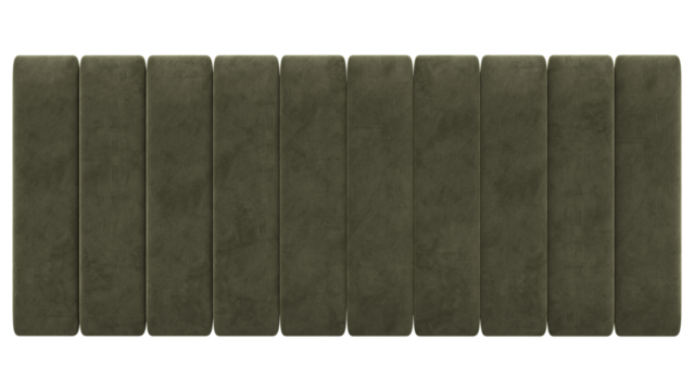 Green  headboard panel isolated on white backgorund