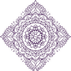 Beautiful Mandala Art and Vector Mandala Design Image.