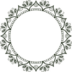 Beautiful flower art and mandala vector design