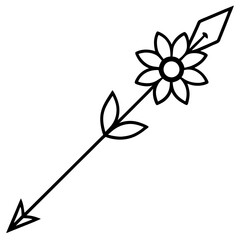 arrow with flower