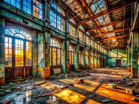 Abandoned Moito Building Urban Exploration Photography - Decaying Industrial Interior
