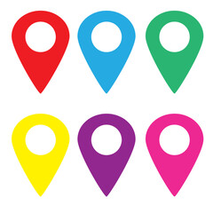 Color gps pin mark vector icon