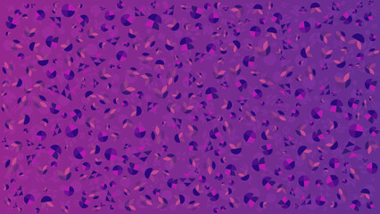 A purple background with a pattern of triangles and circles