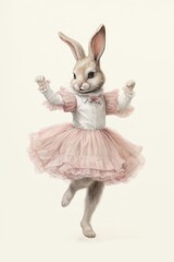 Obraz premium Rabbit character ballet dancing animal mammal cute