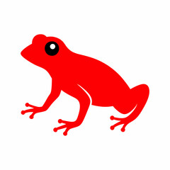 vector-silhouette-red eyed tree frog 