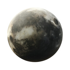 Naklejka premium A realistic moon isolated on a white background.