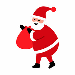 vector-silhouette-of funny Santa Claus- in- cartoon (1)