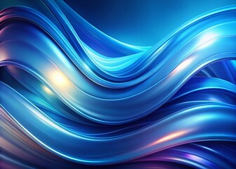 Fototapeta premium Abstract Blue Flowing Curves: Elegant Background Design for Modern Projects