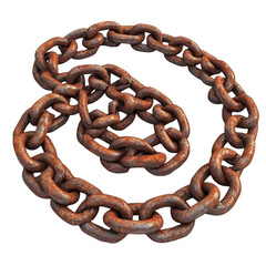 Fototapeta premium Rusty Chain Links Intertwined Metal Texture Background,