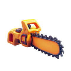 Naklejka premium Toy Chainsaw Yellow Power Tool Playtime Fun,