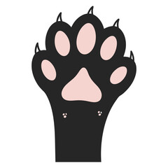 Whimsical Kitty Paw Print Vector Art

