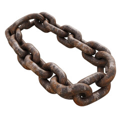 Fototapeta premium Rusty Chain Links Abstract Background,