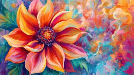 Colorful flower garden. Generative AI