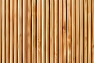 Modern wall panels with vertical wooden slats in a seamless pattern, perfect for contemporary interior design, soft natural lighting, high resolution, elegant textures, minimalistic ae. Generative Ai.