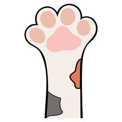 Adorable Cat Paw Print Vector Illustration

