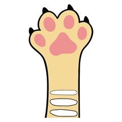 Adorable Cat Paw Print Vector Illustration
