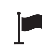 Flag icon. Black Flag icon on white background. Vector illustration