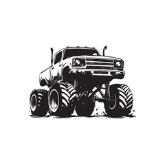 monster truck isolated on white © HardWork