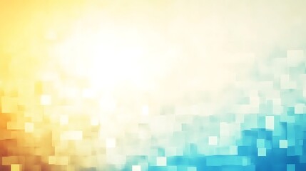 Abstract Background With Yellow And Blue Squares