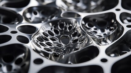 Abstract Metallic Surface with Circular Patterns