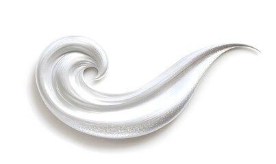 White cream swirl, studio shot, clean background, cosmetic ad