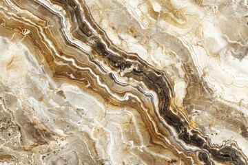 Obraz premium Luxurious abstract marble texture with beige and brown swirls