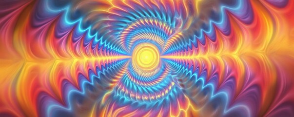 A mesmerizing kaleidoscope pattern, its swirling colors and patterns creating a hypnotic effect.