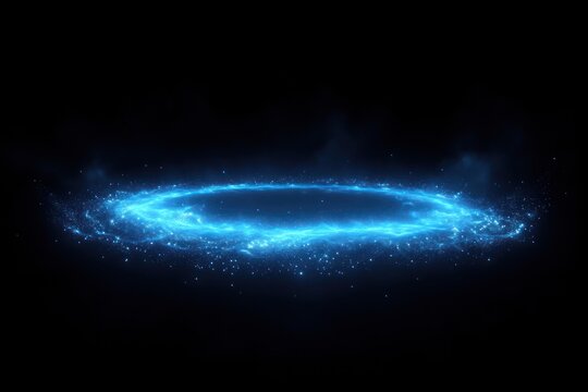 Holographic wave light element blue art futuristic