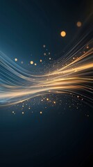 Obraz premium Abstract Light Trails with Bokeh Effects on Dark Background