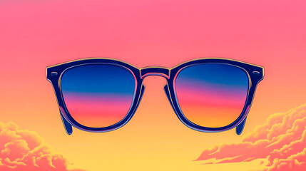 A hand-drawn watercolor illustration depicting a sunset over a mountain range, where the skyline forms a heart shape, evoking an emotional mood. The piece is high-quality.