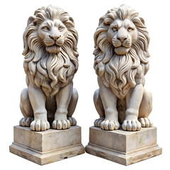 Symmetrical Stone Lion Sculptures for Entrances. Perfect for: Lunar New Year, Chinese festivals, temple decorations
