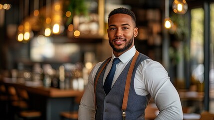 Fototapeta premium Businessperson presenting in a modern conference room, confident and engaging 