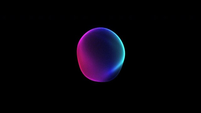 metamorphose of amorphous pink shape from particles, abstract animation of future shape, 4K live wallpaper
