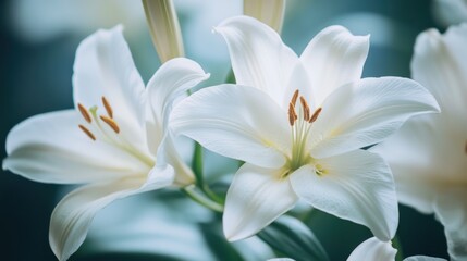 Fototapeta premium Mobile flowers close-up. Generative AI