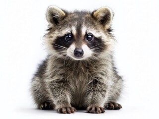 Fototapeta premium Adorable Raccoon Poses: Isolated High-Resolution Images for Design Projects