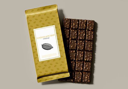 Chocolate Bar Packaging Mockup