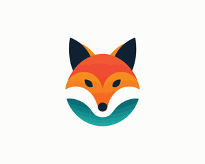 Fox Logo Design Vector Illustration.