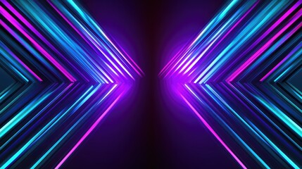 Overhead shot of a concert stage illuminated with striking light patterns in purple and blue, leaving room for branding or text.