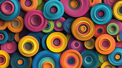 Naklejka premium Abstract circle patterns with bright colors