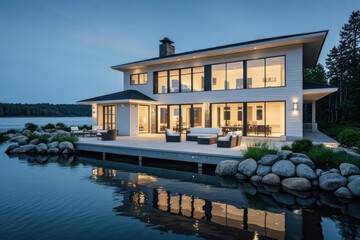 Naklejka premium Lake House luxury