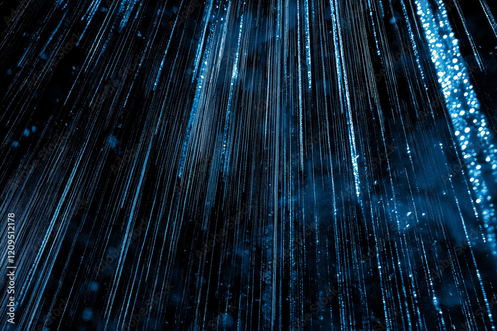 Fototapete blue digital binary data on computer screen background
