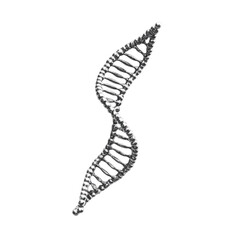 Metallic DNA Helix Science Genetics Code Abstract,