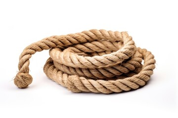 Obraz premium Rope white background durability strength