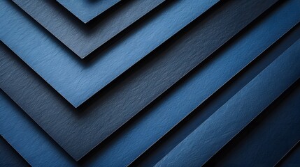 Obraz premium Abstract Blue Geometric Pattern: Shades of Indigo and Cobalt in Layered Design
