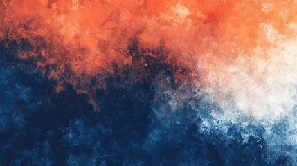 Abstract orange blue gradient, textured digital art, vibrant colors, artistic background